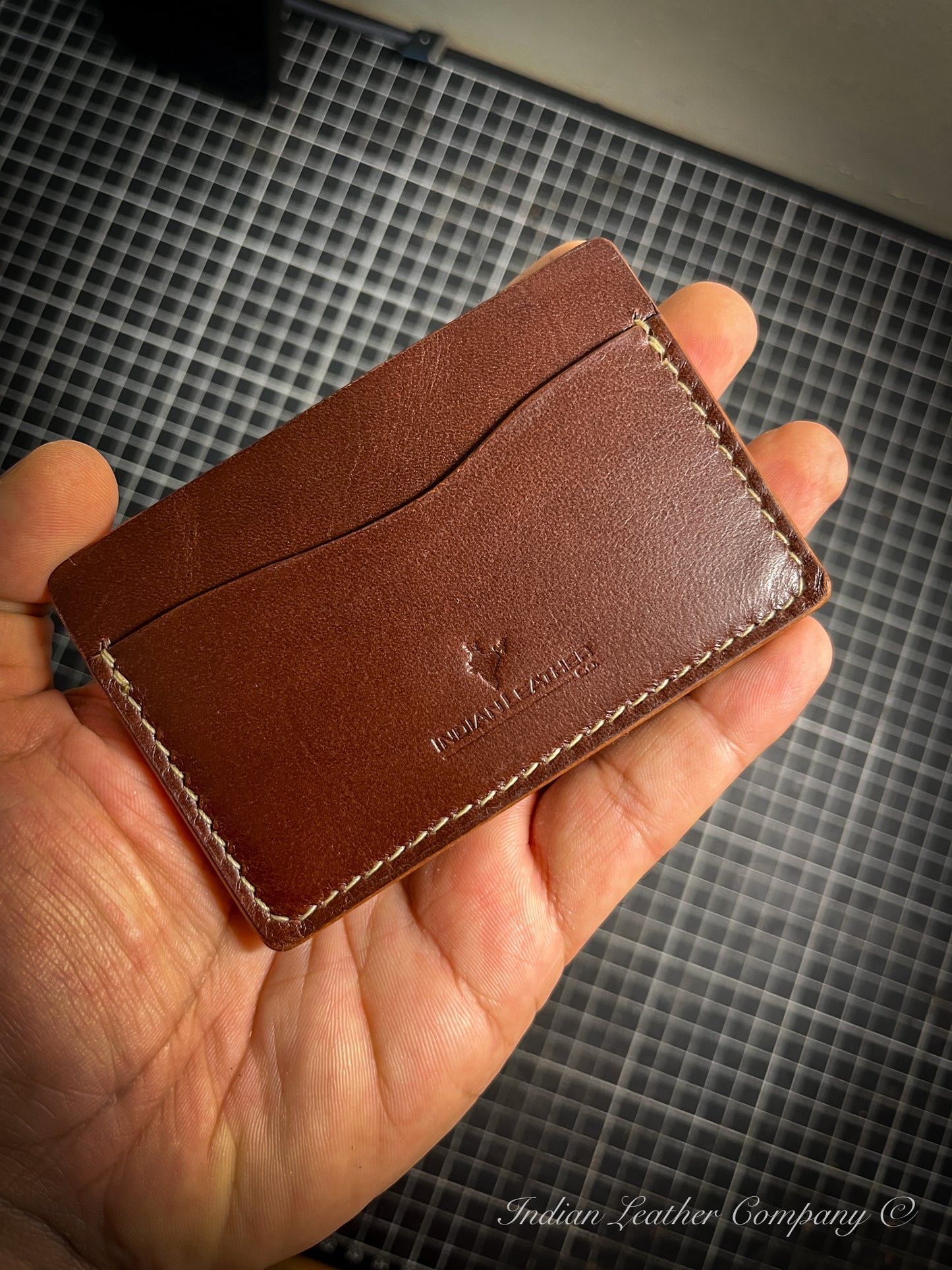 Premium Luxury Card wallet in Latigo Brown Leather from Indian leather company