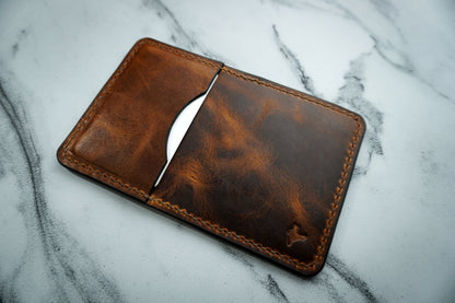 Brown EDC card wallet by Indian Leather Company