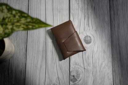 Brown origami leather wallet by Indian leather Company