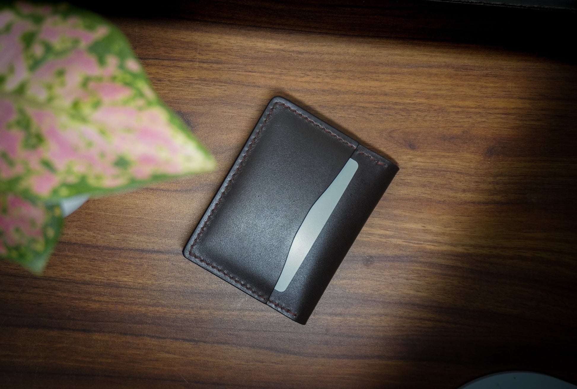 Easy access slot in bifold wallet by Indian Leather Company