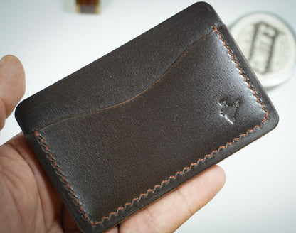 Dark Brown EDC front pocket card wallet by Indian Leather Company