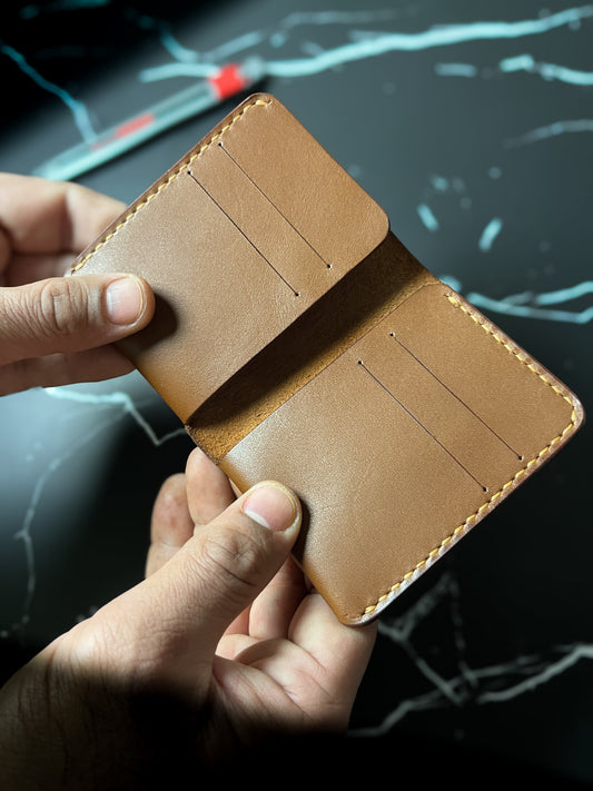 Handmade Brown minimalist premium leather wallet