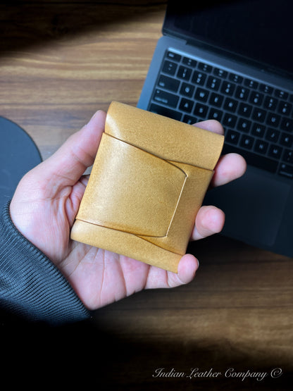 Natural tan EDC cash wallet by Indian Leather Company