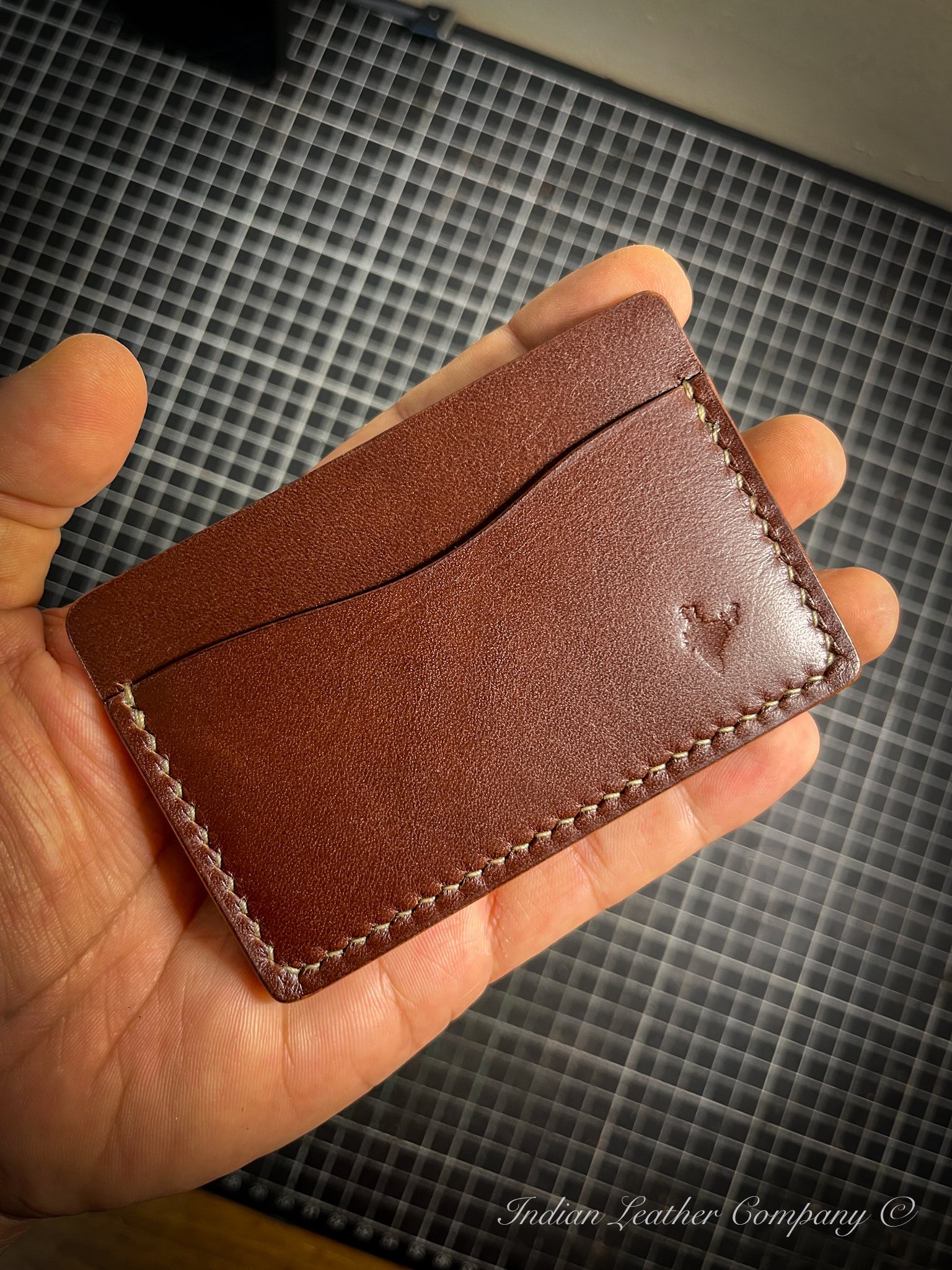 Premium Card wallet in Latigo Brown Leather from Indian leather company