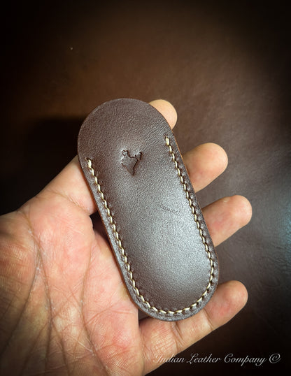 Latigo brown Pioneer Elite leather sheath for Victorinox Pioneer X knife - handmade premium leather sheath
