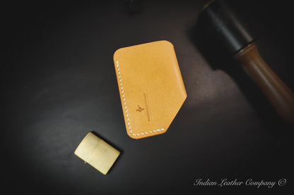 Elegant tan Minerva leather wallet handmade in India by Indian Leather company