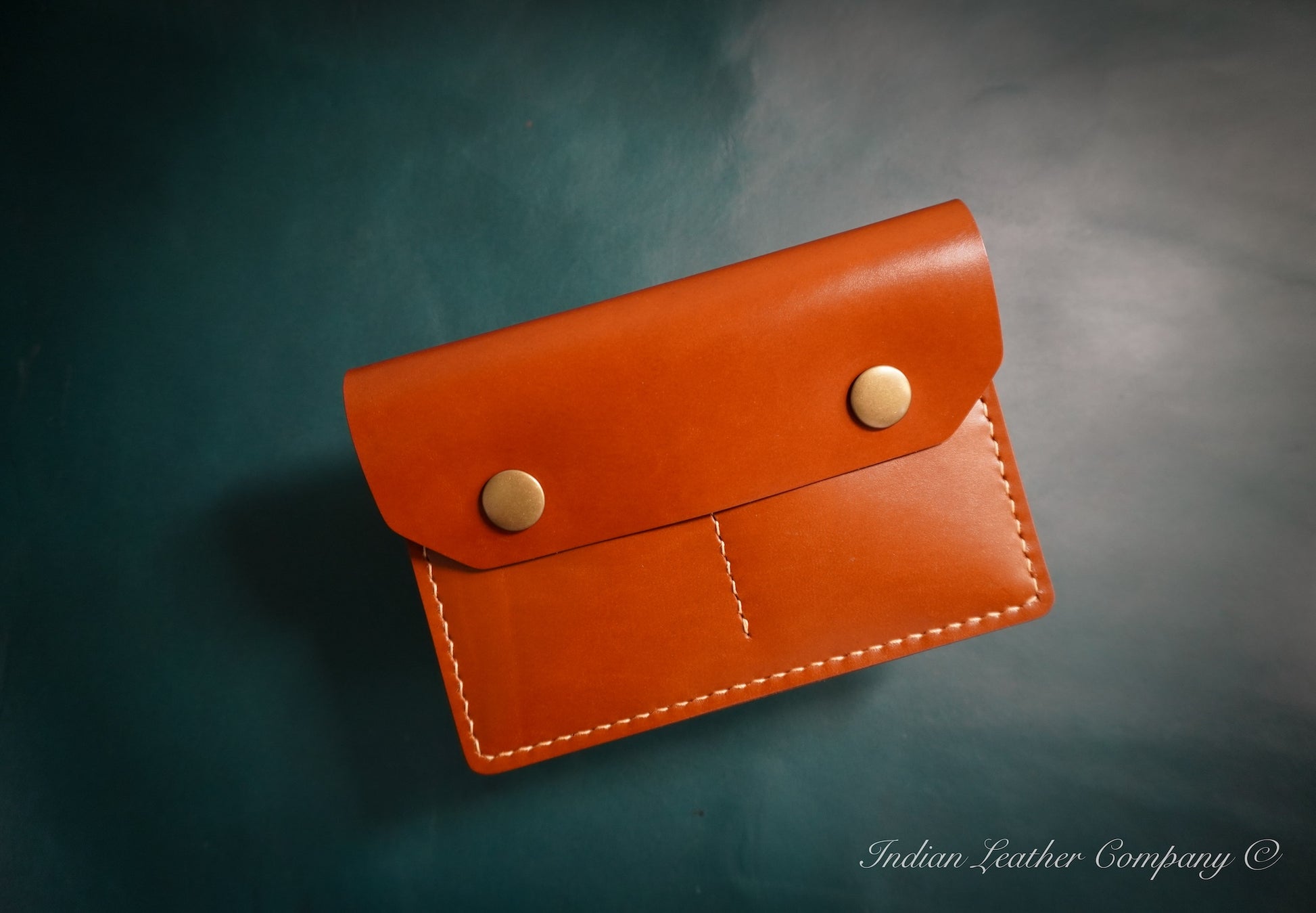 Full grain veg tanned Passport wallet handmade by Indian Leather Company